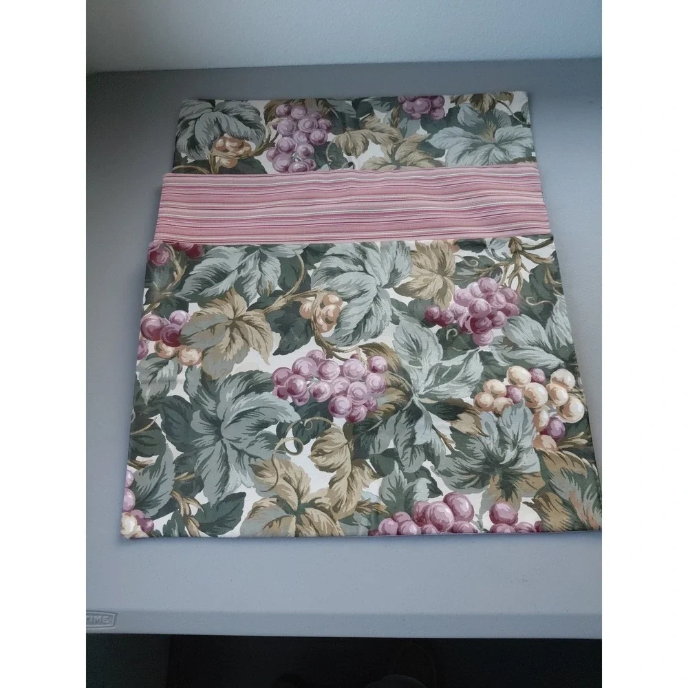 3 Handmade Placemats Fabric Grapevine Grapes Botanical Striped Cottagecore Set